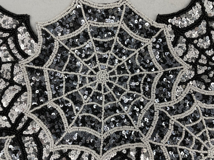 Halloween Hand Beaded Spider Web Centerpiece