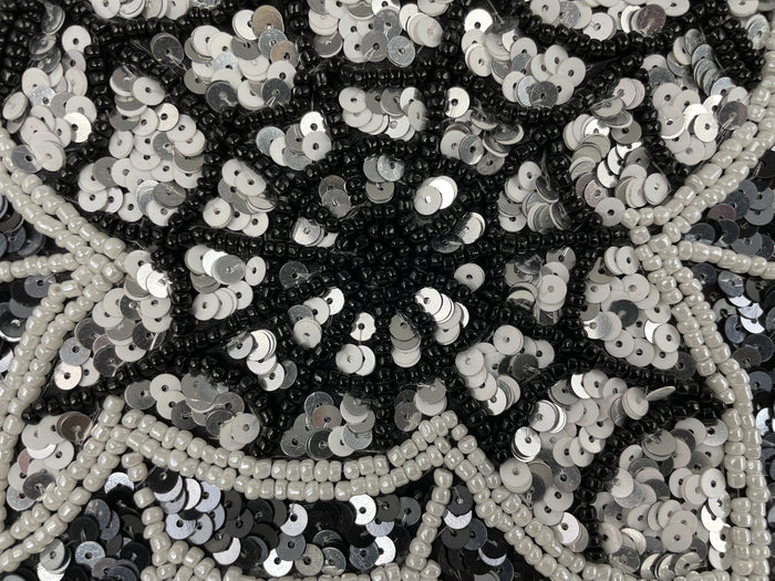 Halloween Hand Beaded Spider Web Centerpiece