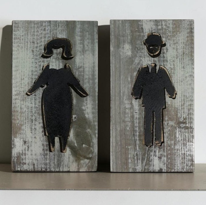 His bathroom sign
Hers bathroom sign
3D restroom sign
Handmade wood sign
Reclaimed wood decor