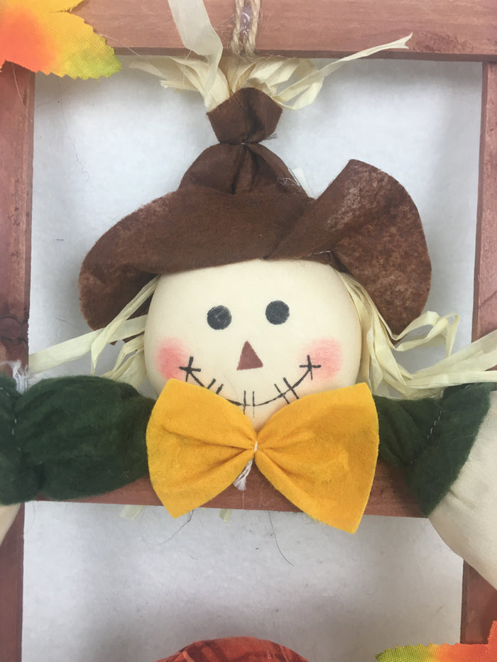 Harvest 3 Scarecrow Welcome Wall Hanging