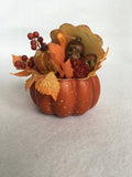 Harvest Small Open Pumpkin Display