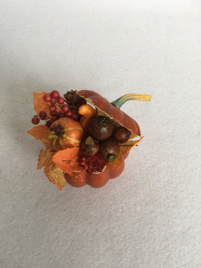 Harvest Small Open Pumpkin Display