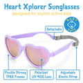 Heart shaped polarized sunglasses