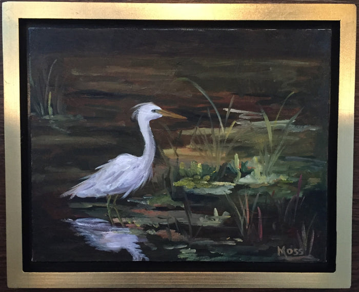 Heron painting Jenny Moss - Christenberry Collection