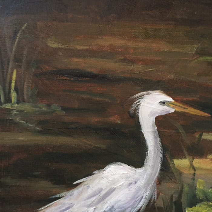 Heron painting Jenny Moss - Christenberry Collection