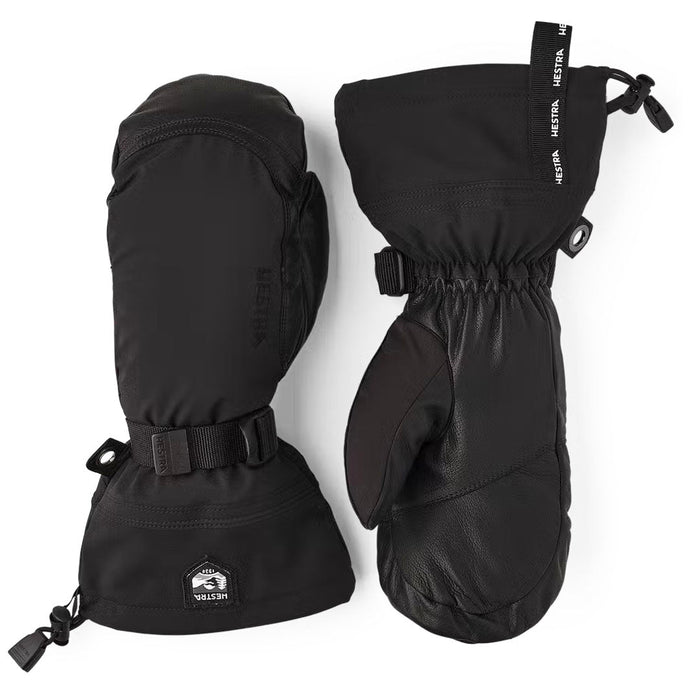 Hestra Men's Army Leather Extreme Mitt Black/Black - Comor - Go Play Outside