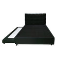 Julia Trundle Bed - Bedframe with Headboard & Pull-out Bed in black