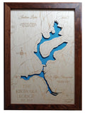 Lake Stonycreek, Pennsylvania - laser cut wood map