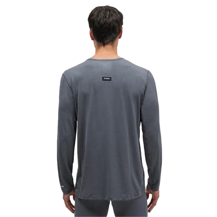 Le Bent Men's 200 Crew Baselayer Top Petrol Grey - Comor - Go Play Outside