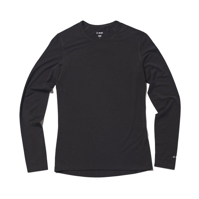 Le Bent Women's Core 200 Lightweight Crew Top 2025 Black - Comor - Go Play Outside