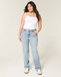 Low-Rise Light Wash Bootcut Jeans
