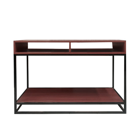 Maila Console Table with Top Box & Shelf, top view