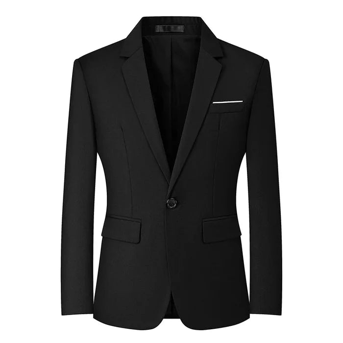 Men's slim fit travel blazer by MANDOTOS INTERNATIONAL, lightweight suit jacket with tailored design and versatile style.