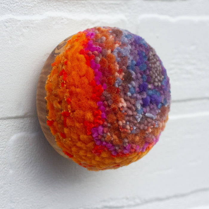 Midi Puff Sculpture in Olive Wood Frame | Sunset