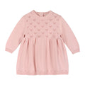 Milan Pointelle Knit Baby Sweater Dress (Organic Cotton) - Viverano