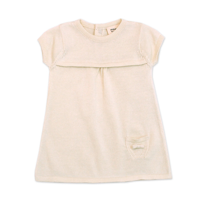 Milan Short Sleeve Organic Knit Baby Dress