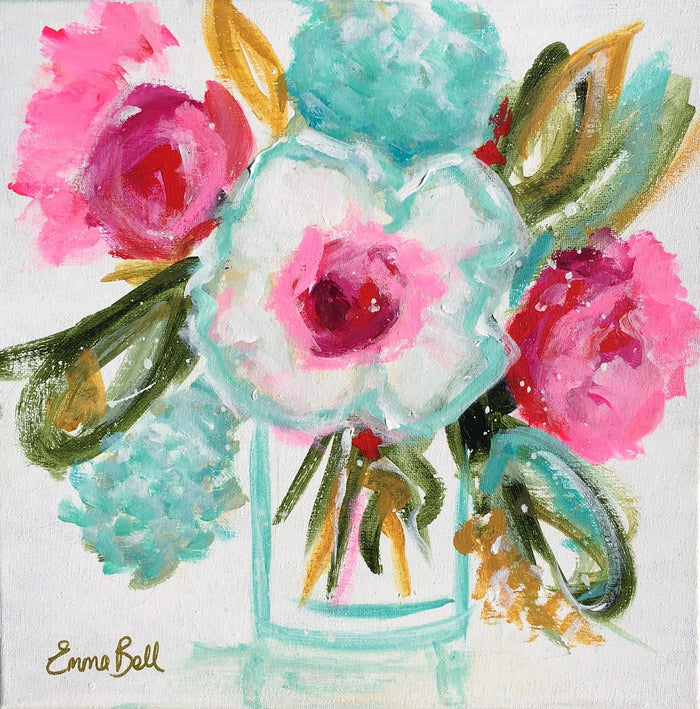 Mini Floral II painting Emma Bell - Christenberry Collection