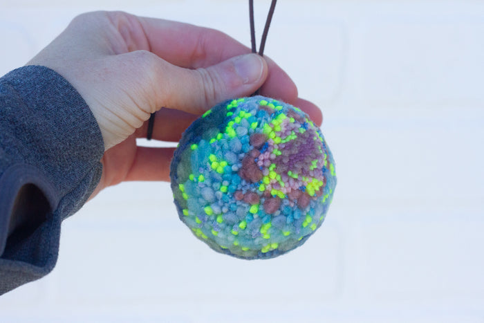 Mini Puff Ornament | Pink + Blue