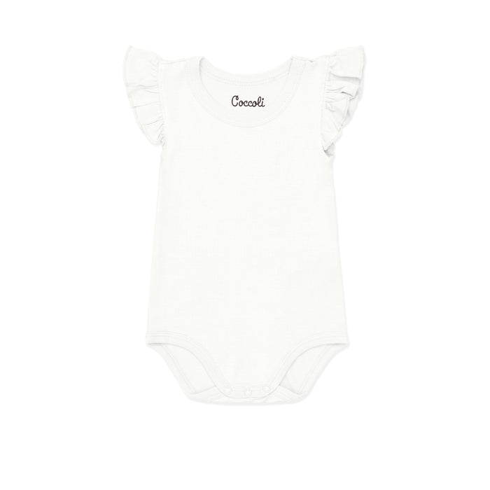 Modal Onesie With Frill Sleeve and pink grown with me pants