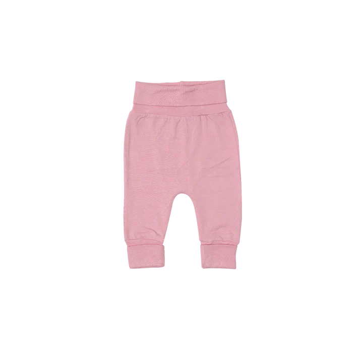 Modal Onesie With Frill Sleeve and pink grown with me pants