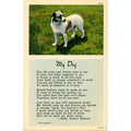 My Dog Poem by Ruby Altizer Roberts Vintage Postcard 1955 – Gift for Dog Lover - Vintage Postcard Boutique