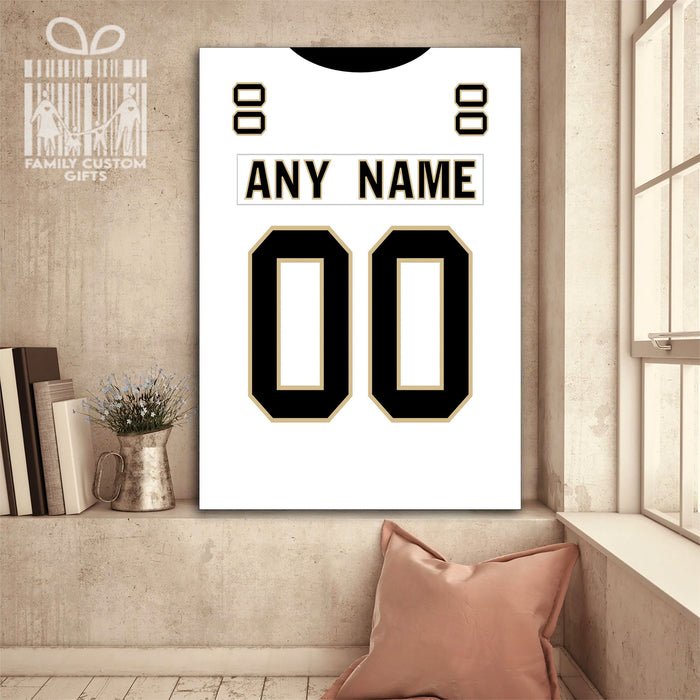 New Orleans Jersey Custom Canvas Print Wall Art for Boy Girl Men Women Football Personalized Canvas Art