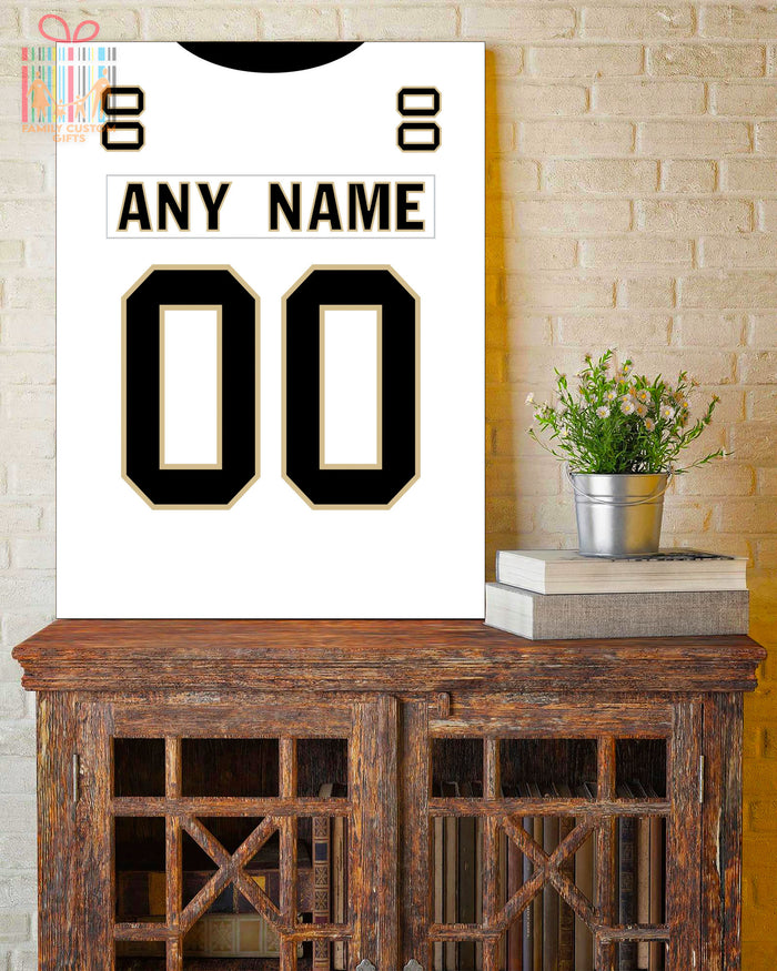 New Orleans Jersey Custom Canvas Print Wall Art for Boy Girl Men Women Football Personalized Canvas Art