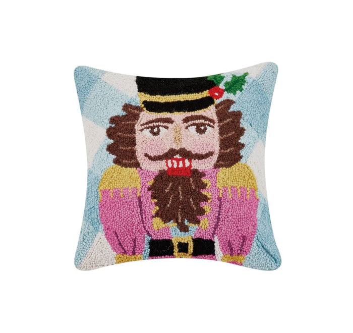 Nutcracker Gingham Decor Hook Pillow