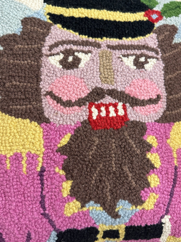 Nutcracker Gingham Decor Hook Pillow