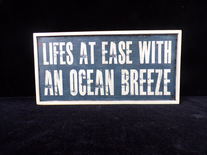 "Ocean Breeze" Sign, With Hanger - Annapolis Maritime Antiques