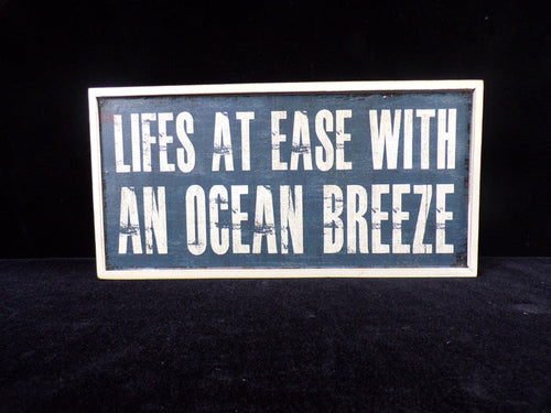"Ocean Breeze" Sign, With Hanger - Annapolis Maritime Antiques