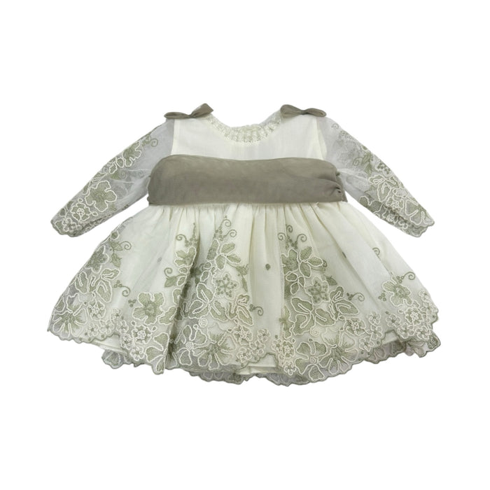 Olive Green Lace Girl Dress