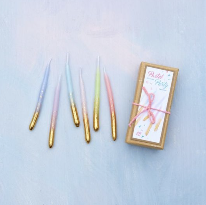 Pastel Party Birthday Candles
