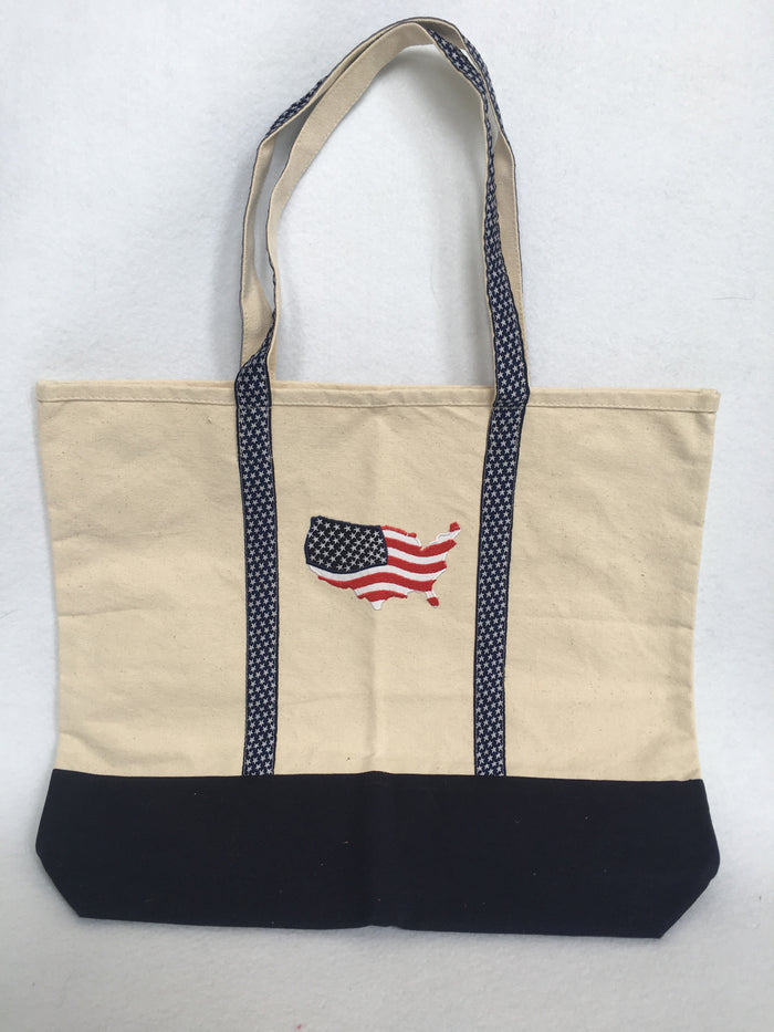 Patriotic Canvas Tote