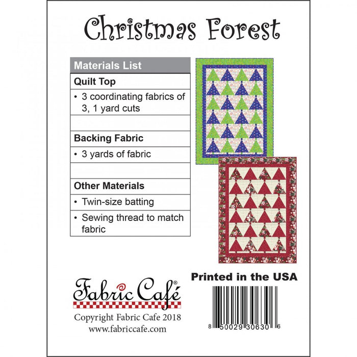 Pattern - Christmas Forest 3-Yard Quilt Designer: Donna Robertson  FCA091830-01