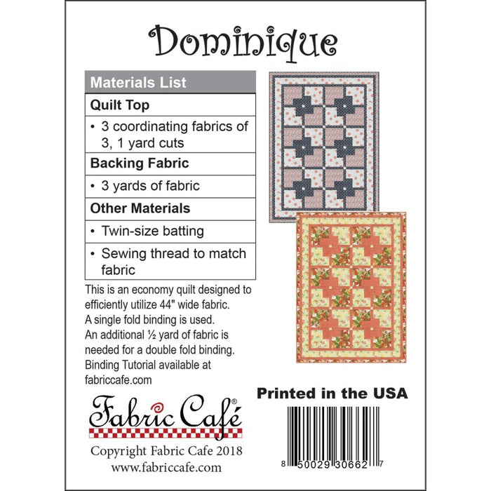 Pattern - Dominique Designer: Donna Robertson  FCA091825-01