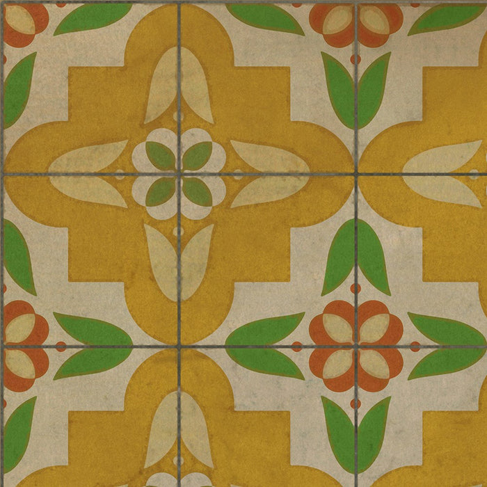 Pattern 33 "Bright And Early" Vinyl Floorcloth - Spicher & Co.