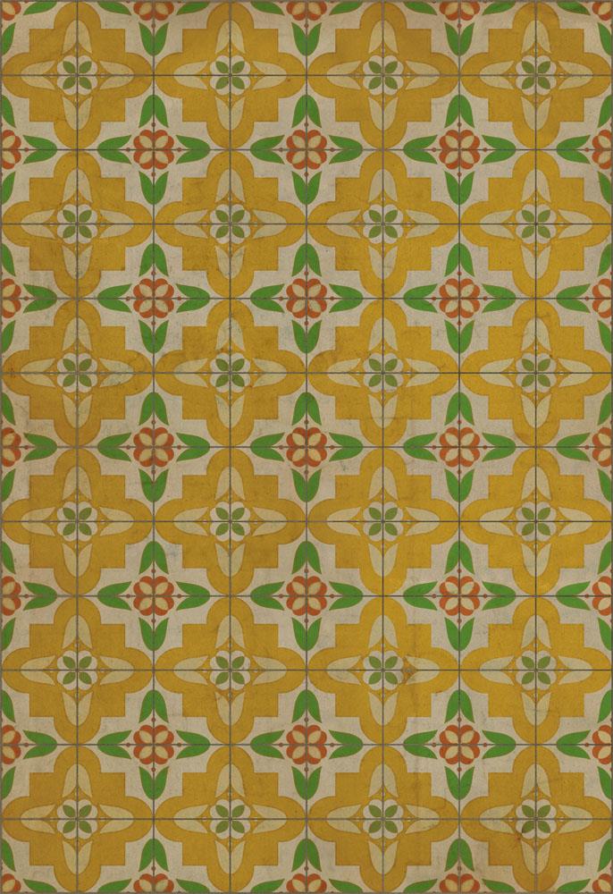 Pattern 33 "Bright And Early" Vinyl Floorcloth - Spicher & Co.