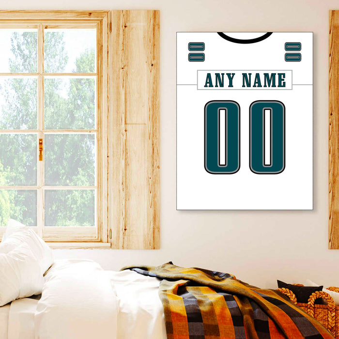 Philadelphia Jersey Custom Canvas Print Wall Art for Boy Girl Men Women Football Personalized Canvas Art