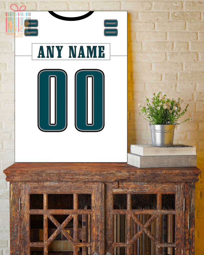 Philadelphia Jersey Custom Canvas Print Wall Art for Boy Girl Men Women Football Personalized Canvas Art