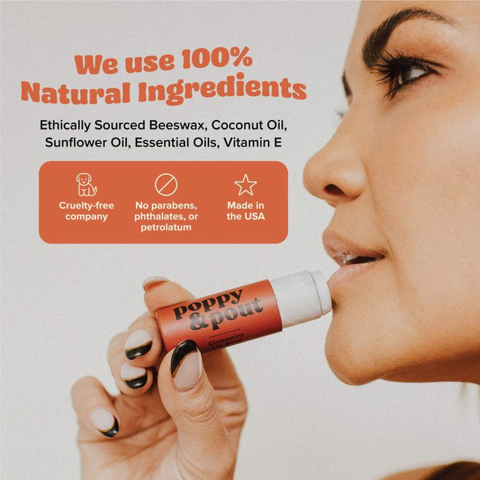 Poppy & Pout Blood Orange Mint Lip Balm