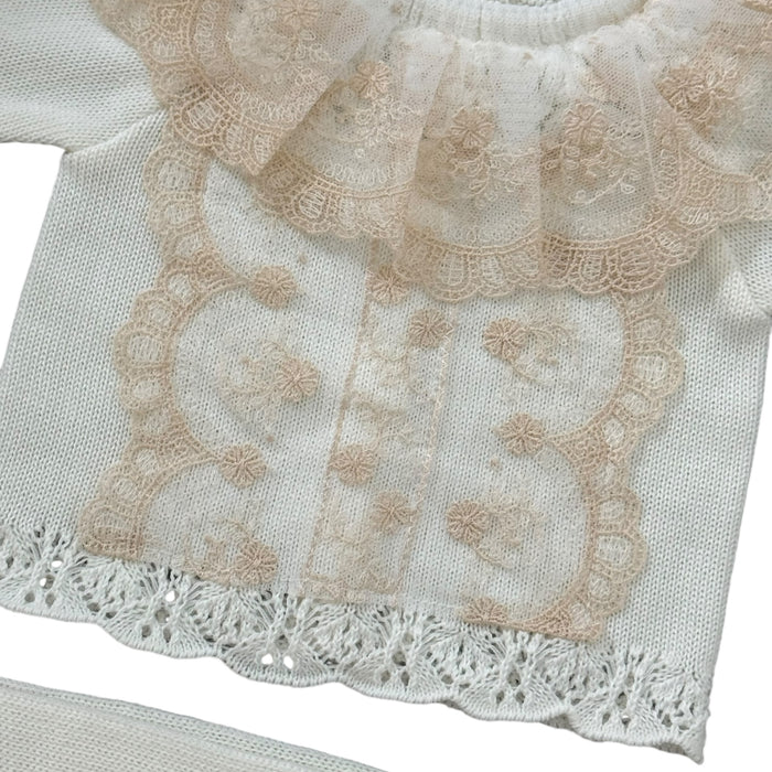 Portia 3-piece White knitted set