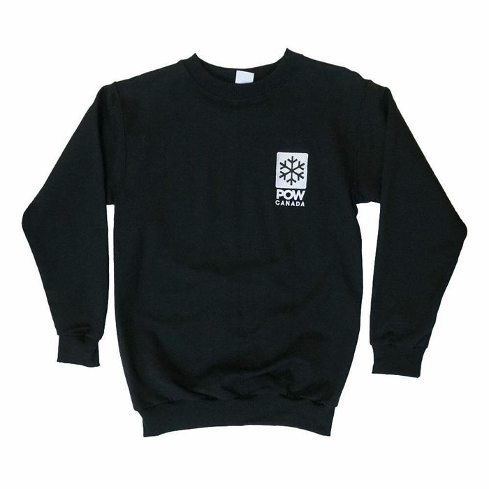 POW Stacked Logo Embroidery Crew - Black - Comor - Go Play Outside