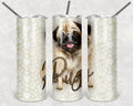 Pug Art 20oz Skinny Tumbler - Stainless Steel