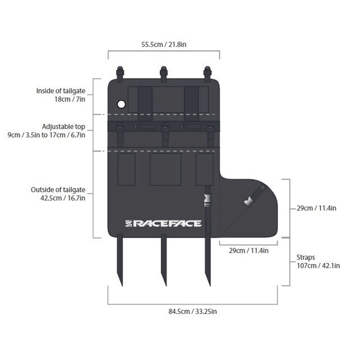Race Face T2 Half Stack Tailgate Pad Olive - Comor - Go Play Outside