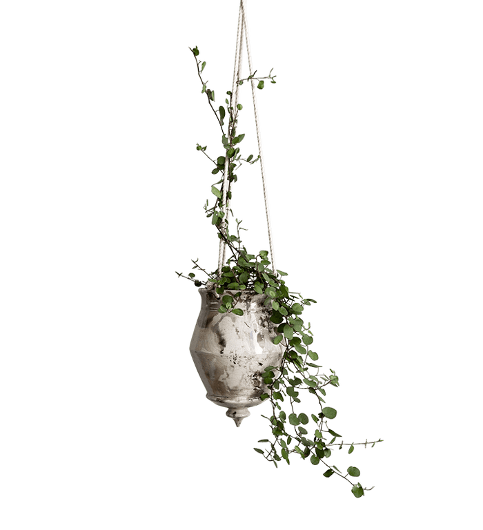 Raku Hanging Cone Planter