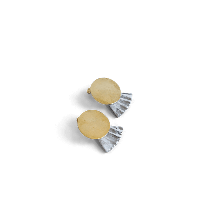 Reeded Fan Drop Earrings