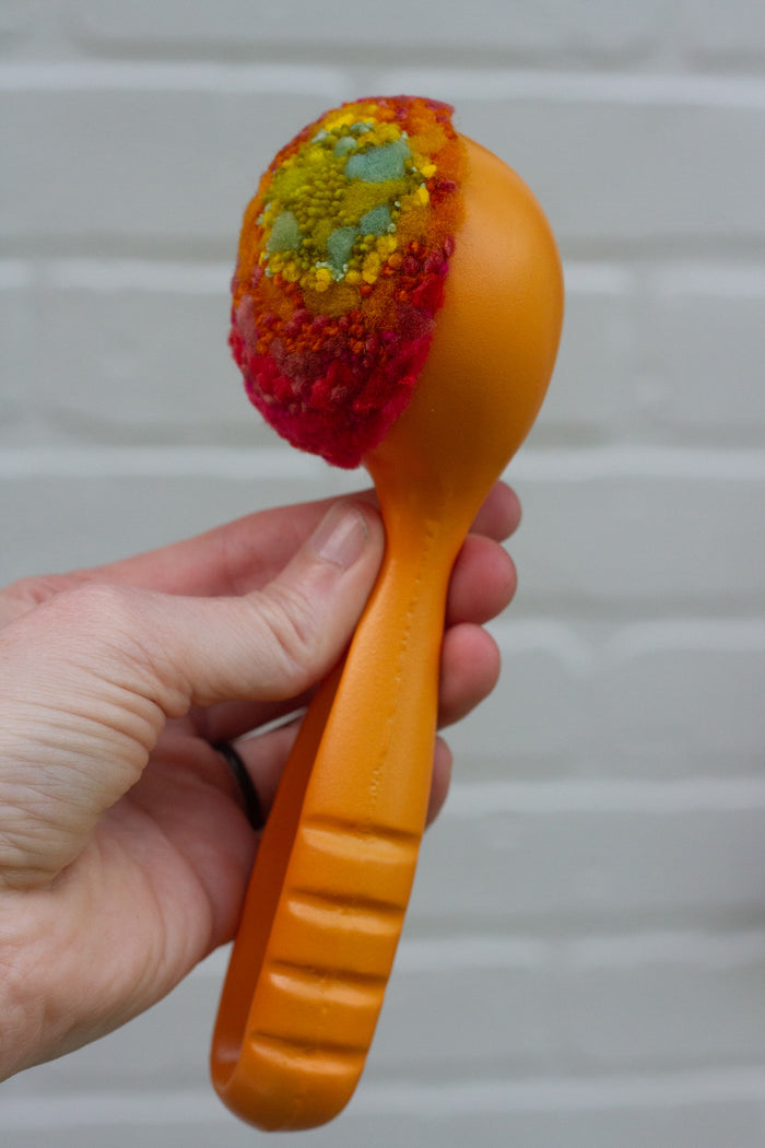 Ribbed Scoop Puff | Painted Orange