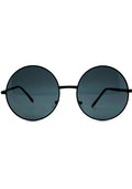 LASR Road Trip Round Sunglasses in Black — product view