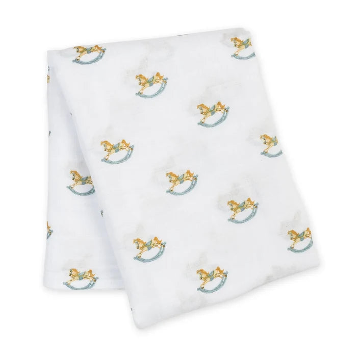 Rocking Horse Muslin Swaddle